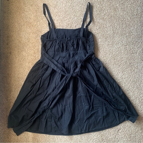Black Ruffled Mini Dress - Picture 3 of 4